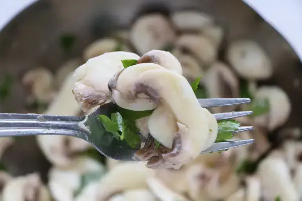 Simple mushroom salad with thyme and lemon, 3 ways