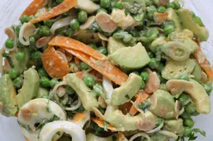 Pea and avocado salad