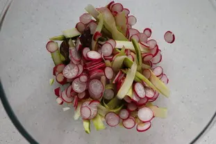 Raw green asparagus salad : Photo of step #5