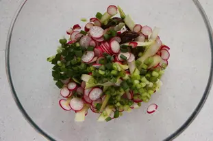 Raw green asparagus salad : Photo of step #6