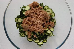 Spring courgette and tuna salad
