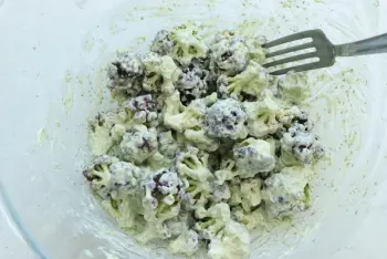 Broccoli salad with chervil-lemon mayonnaise