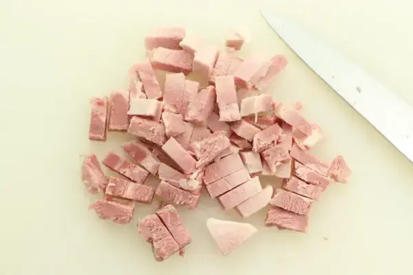 Crunchy rice and ham salad