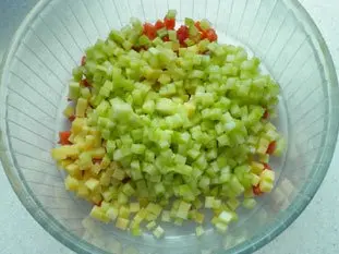 Cubed salad : etape 25