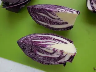 Red cabbage salad with chives : Photo of step #3