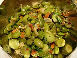 Broad bean salad with Parmesan