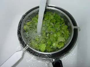 Broad bean salad with Parmesan