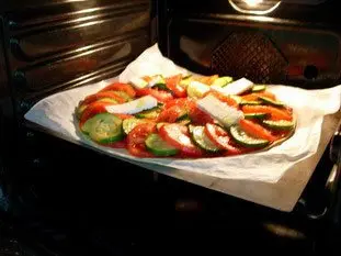 Tomato and courgette tart
