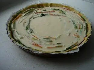 Vegetable rosette tart