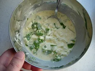 Courgette tart with mint : Photo of step #6