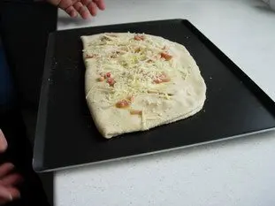 Fougasse with bacon and Comté : Photo of step #12