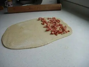 Fougasse with bacon and Comté : Photo of step #5