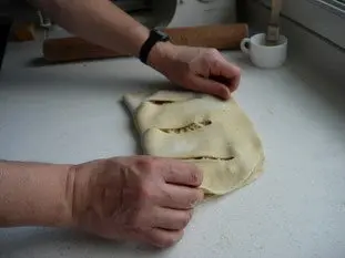 Fougasse with bacon and Comté : Photo of step #9
