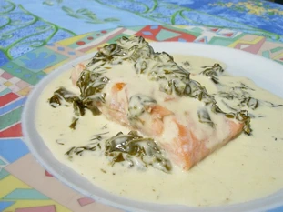 Salmon with sorrel : Stage 8