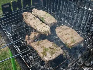 Marinated tuna with herbs