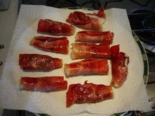 Rolls of fish in smoked ham : Photo of step #10