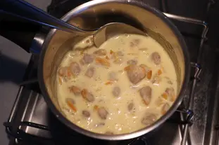 Cockles and cabbage with smoky cream sauce