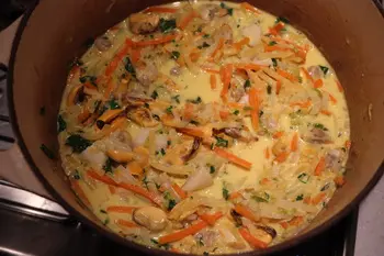 Breton style shellfish and vegetable soup