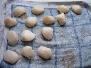 Scallops with fondue of leeks : Photo of step #1