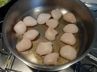 Scallops with fondue of leeks : Photo of step #2