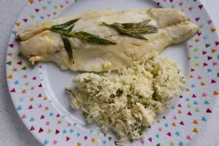 Baked sea bass fillet with lemon and tarragon