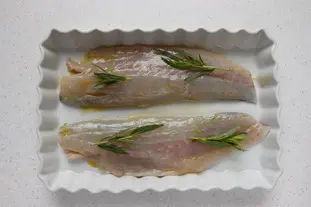 Baked sea bass fillet with lemon and tarragon : Photo of step #4