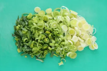 Fish fillet with leeks and mustard cream