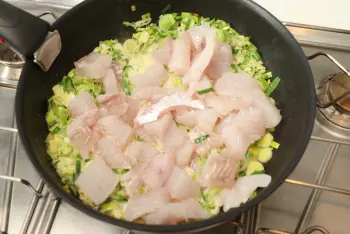 White fish and leek fondue à la comtoise : Stage 7