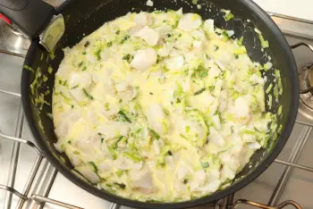 White fish and leek fondue à la comtoise : Stage 9