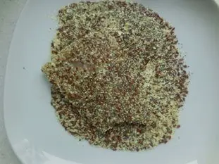 Fish in a seed crust