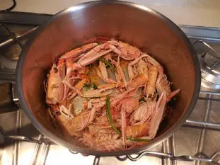 Turban of sole with langoustines : Photo of step #5