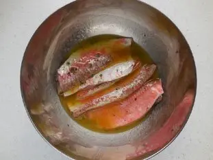 Red mullet fillets in a quick marinade
