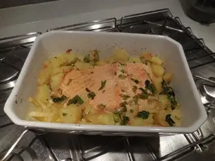 Baked salmon fillet