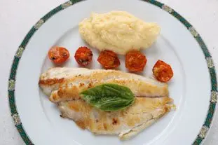 Firied fillet of sea bream with polenta : Photo of step #26