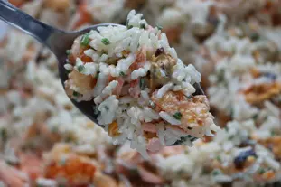 Seafood rice salad