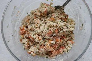 Seafood rice salad