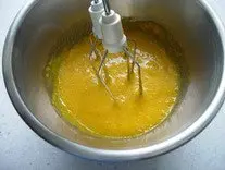 You should not beat egg yolks at high speed to start with