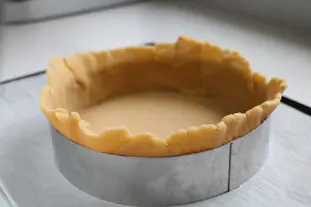 pie dough sticking out of the pan