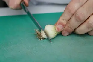 How to prepare a spring onion : Photo of step #2