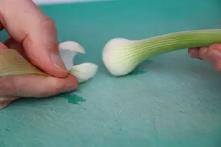 How to prepare a spring onion : Photo of step #5