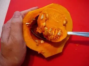 How to prepare a pumpkin (or potimarron) : Photo of step #4