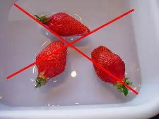 You should not soak strawberries in water
