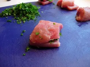 Loin of pork with herbs and julienne vegetables  : Photo of step #14