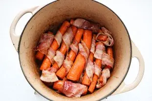 Confit of carrots with bacon
