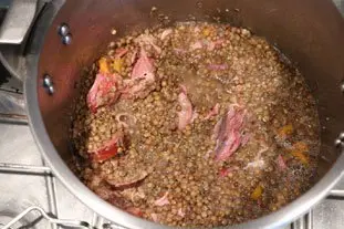 Cured Pork Belly With Lentils : Photo of step #11