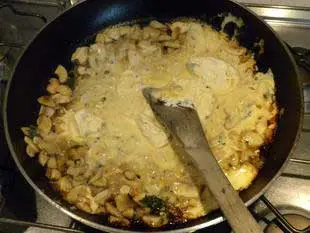 Escalope of veal in a cream sauce