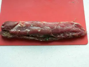 Larded pork tenderloin : Photo of step #4