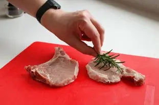 Meat with rosemary