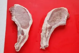 Pork chops with a duo of brassicas : Photo of step #4