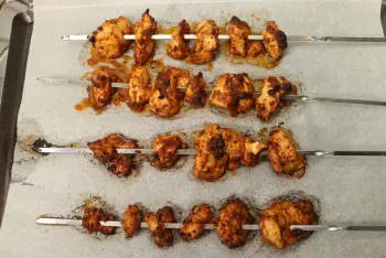 Spicy chicken skewers : Stage 6